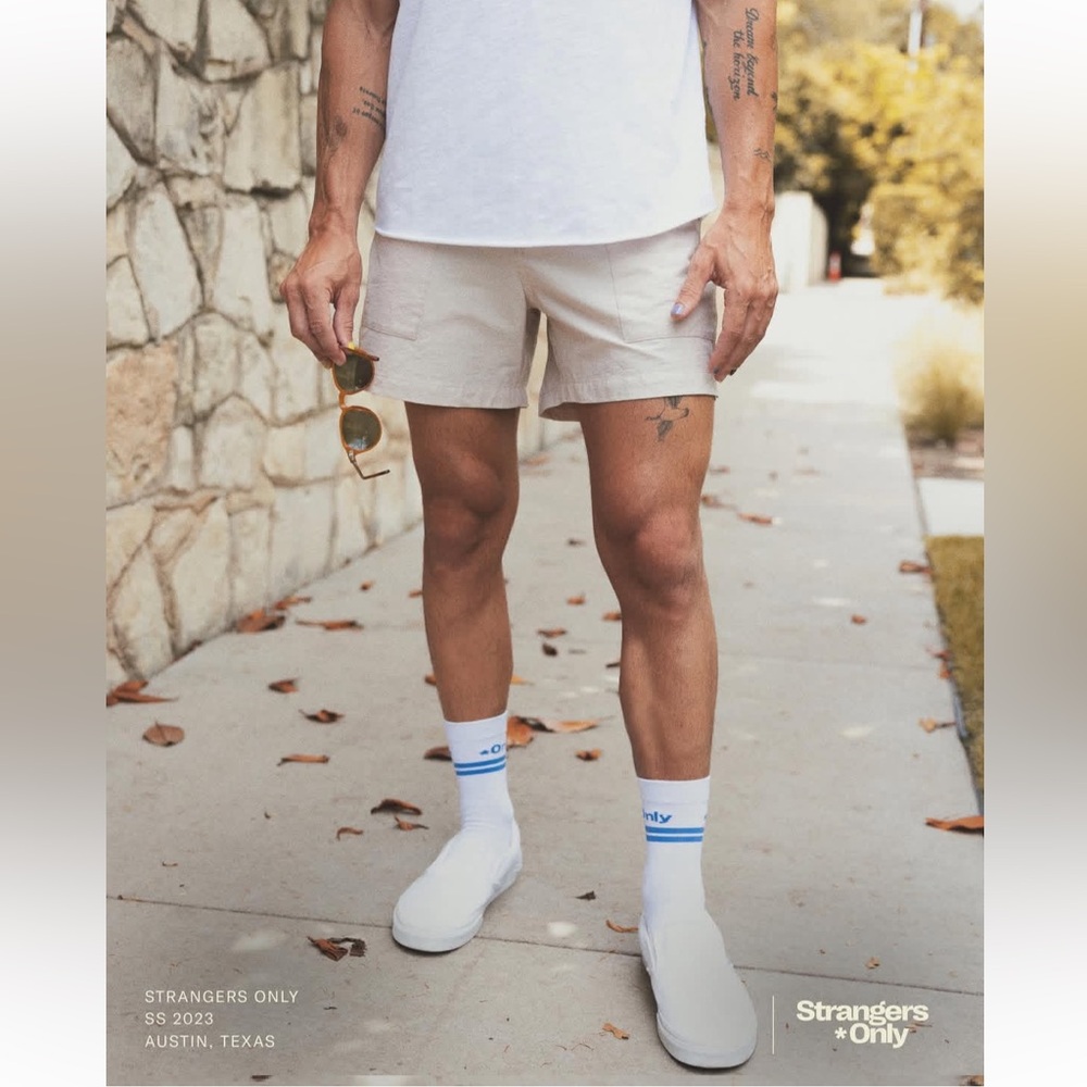 Strangers Only Waterloo Cotton Blend Shorts (Men's Small ) Lavender - 5.5"